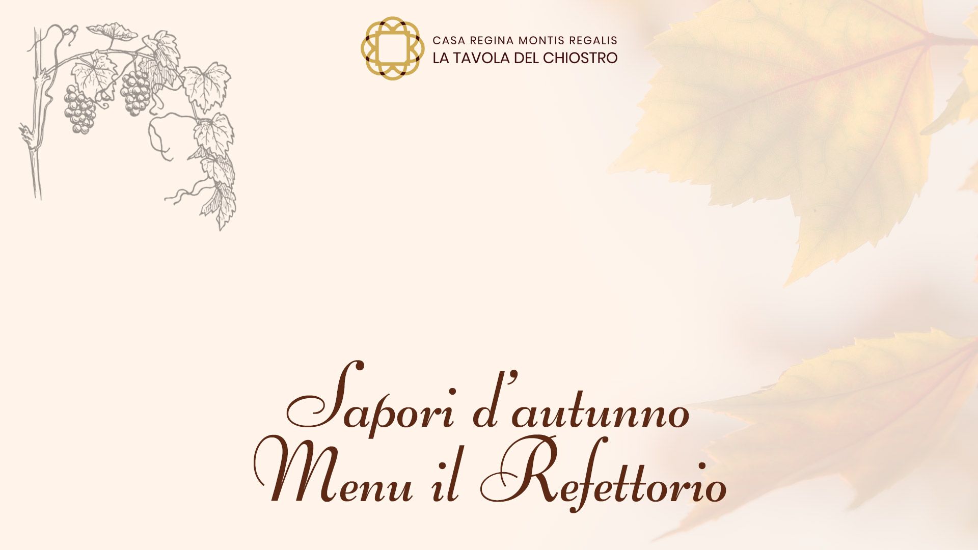 Sapori d’autunno – Menu Il Refettorio
