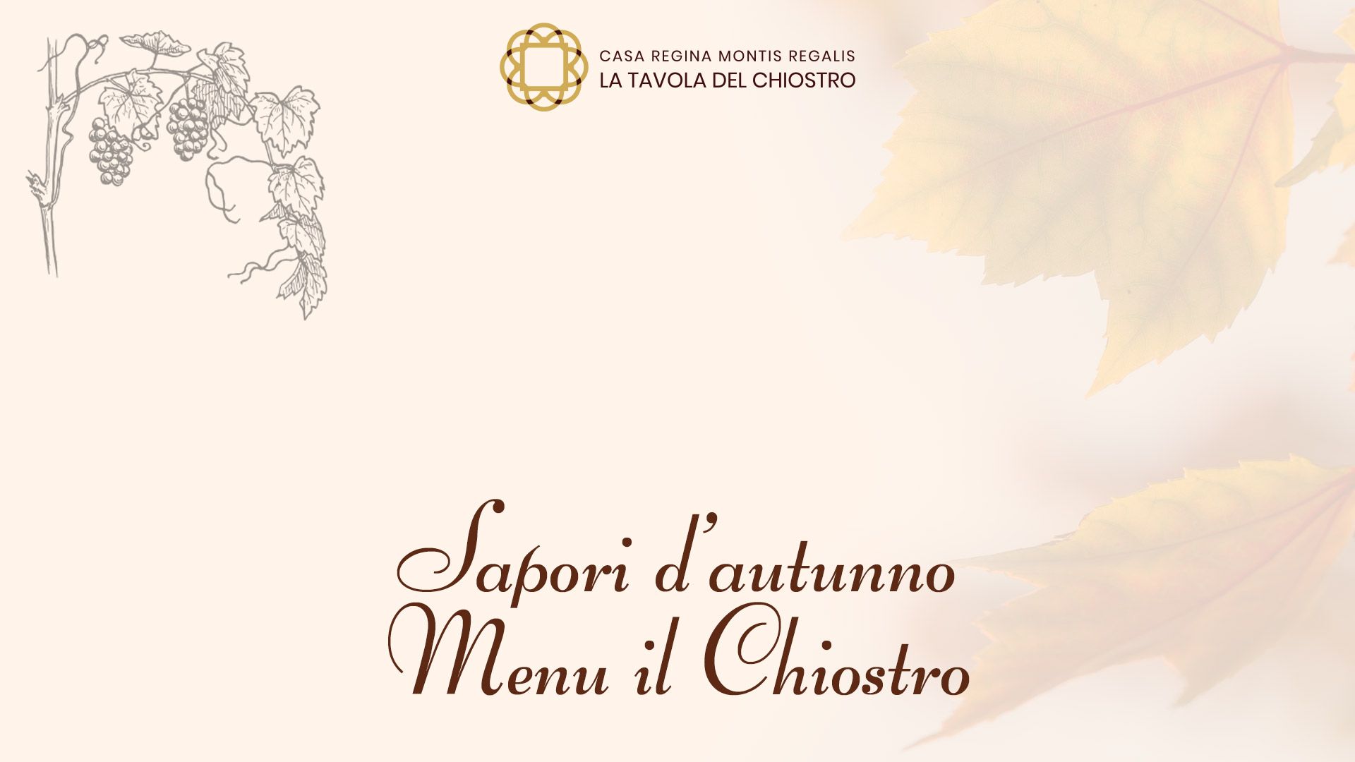 Sapori d’autunno – Menu Il Chiostro