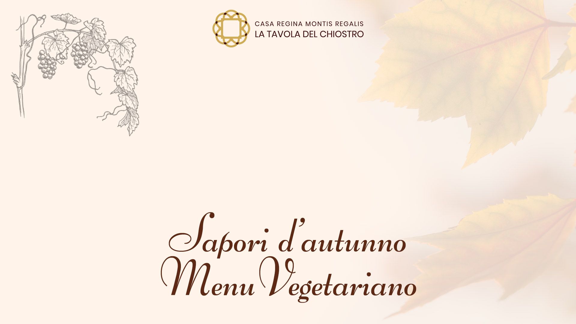 Sapori d’autunno – Menu Vegetariano