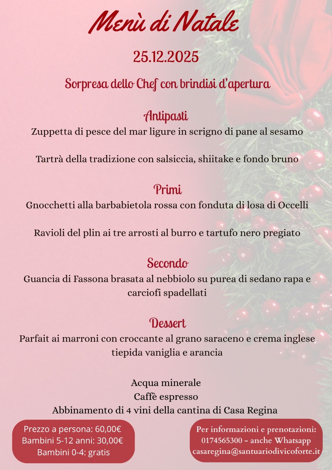 Menu di Natale 2025
