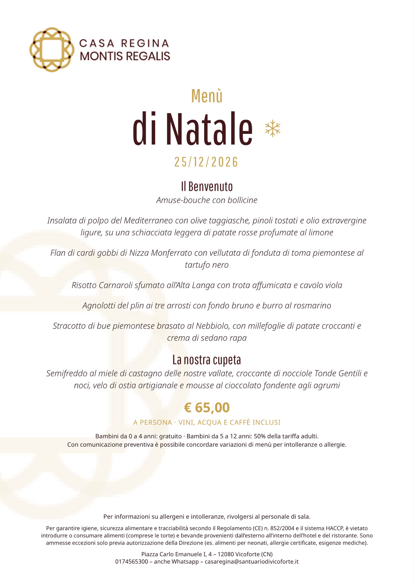 Menu di Natale 2026