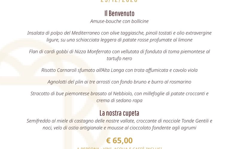 Menu di Natale 2026